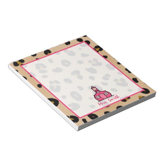 Leopard Teacher Notepad (Angled)