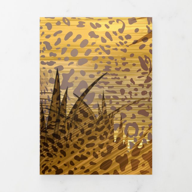 Leopard Territory 1 Tri-Fold Holiday Card (Cover)