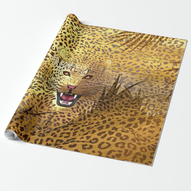 Leopard Territory 1 Wrapping Paper (Unrolled)
