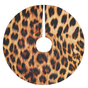 Leopard texture, African animal seamless pattern. Brushed Polyester Tree Skirt