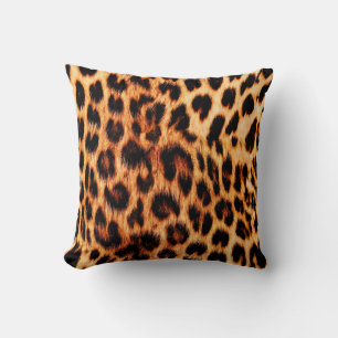 Leopard texture, African animal seamless pattern. Throw Pillow