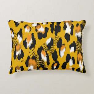 Leopard Texture Animal Print Background Accent Pillow