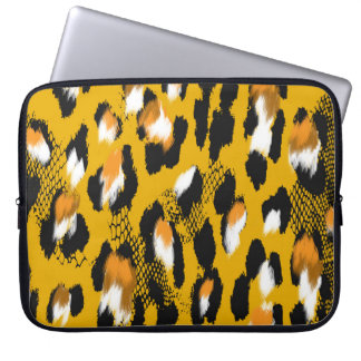 Leopard Texture Animal Print Background Laptop Sleeve