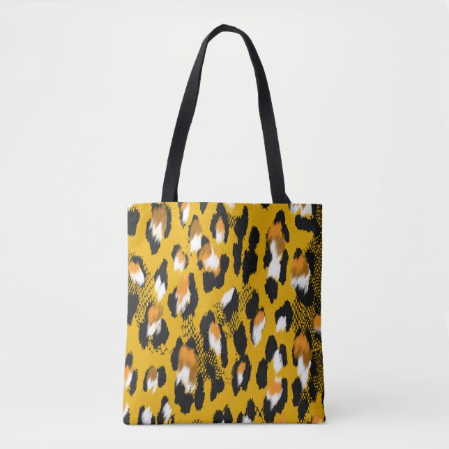 Leopard Texture Animal Print Background Tote Bag (Front)