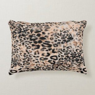 Leopard texture, leopard animal print pattern accent pillow