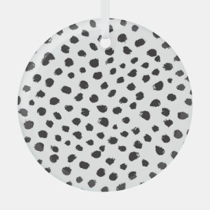 Leopard Texture: Vintage Seamless Pattern. Glass Ornament