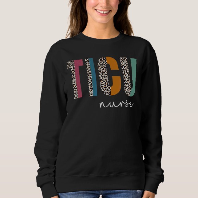 Leopard Ticu Nurse Tee Trauma Intensive Care Unit (Front)