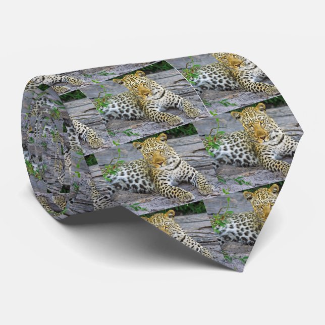 Leopard Tie (Rolled)