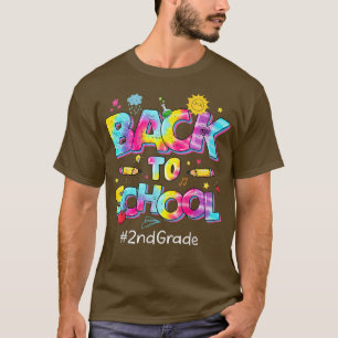 Leopard Tie Dye 2nd Grade Teacher Student Back To  T-Shirt