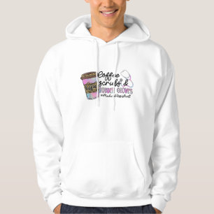 Leopard Tie Dye Coffee Scrubs Gloves Medical Assis Hoodie