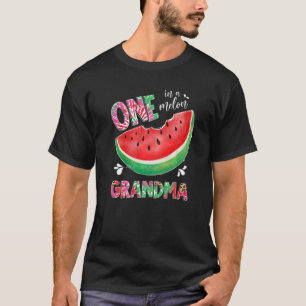 Leopard Tie Dye One In A Melon Grandma Watermelon T-Shirt