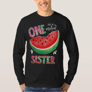 Leopard Tie Dye One In A Melon Sister Watermelon D T-Shirt