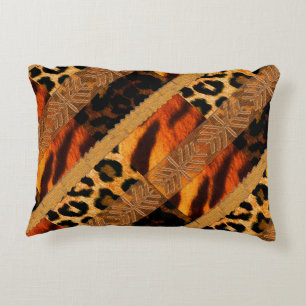 Leopard &Tiger Animal Accent Pillow