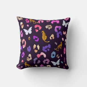 Leopard Tiger butterfly Throw Pillow 