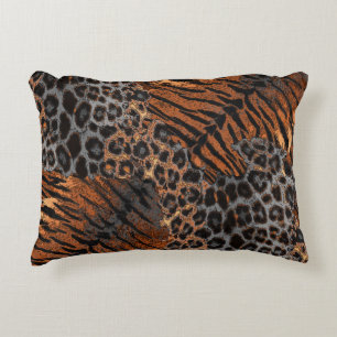 Leopard tiger skin trendy accent pillow