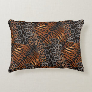 Leopard tiger skin trendy accent pillow