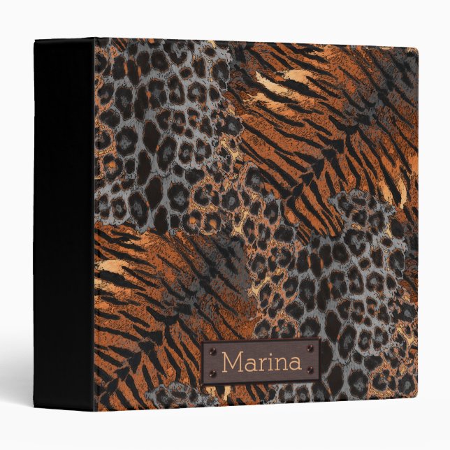 Leopard tiger skin trendy binder (Front/Spine)