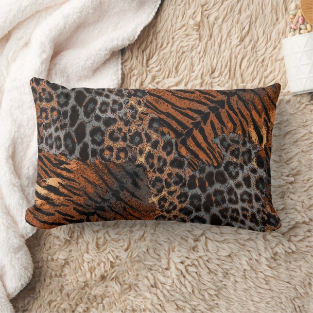 Leopard tiger skin trendy lumbar pillow (Blanket)