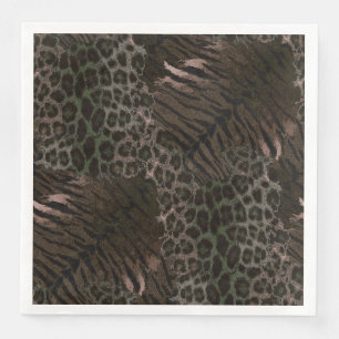 Leopard tiger skin trendy napkin