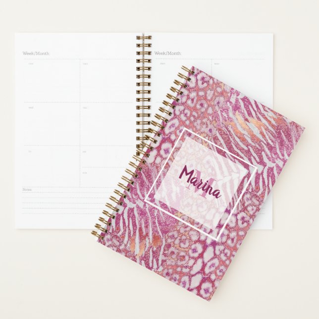 Leopard tiger skin trendy planner (Display)