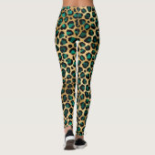 Leopard turquoise leggings (Back)