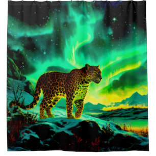 Leopard Under The Aurora Borealis