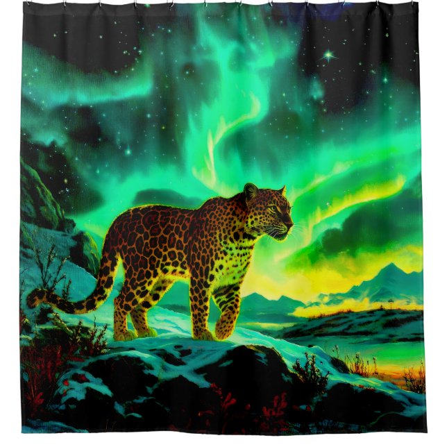 Leopard Under The Aurora Borealis  (Front)