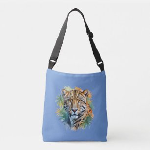 Leopard Vector Art Animal In The Majestic Nature  Crossbody Bag