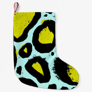 Leopard Vibrance: Colourful Wild Textures. Small Christmas Stocking