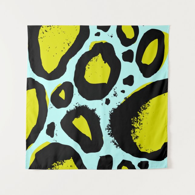 Leopard Vibrance: Colourful Wild Textures. Tapestry (Front)