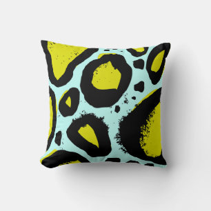 Leopard Vibrance: Colourful Wild Textures. Throw Pillow