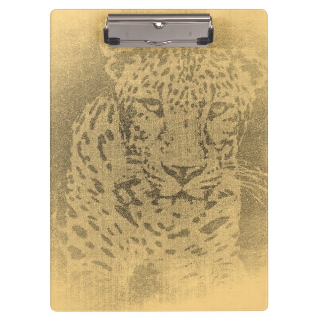 Leopard Vintage Clipboard (Front)