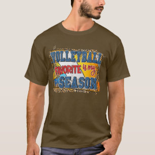Leopard Volleyball Is My Favourite Season Sports L T-Shirt