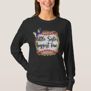 Leopard Volleyball Little Sister Biggest Fan Game T-Shirt