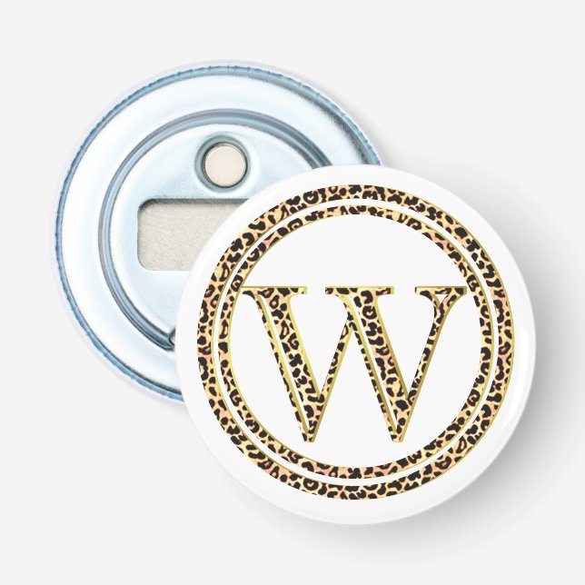 Leopard W Bottle Opener (Front)
