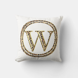 Leopard W Throw Pillow