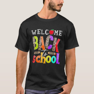 Leopard Welcome Back To School First Day Of School T-Shirt