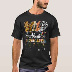 Leopard Wild About Kindergarten Back To School Saf T-Shirt