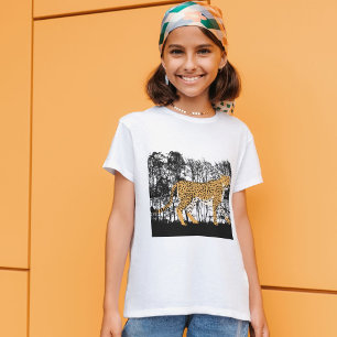 Leopard Wild Animal Women Men White T-Shirt