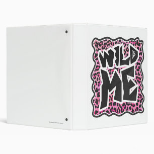 Leopard Wild Me Black and Hot Pink Design Binder