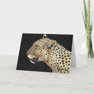 "Leopard" Wildlife Art Notecard