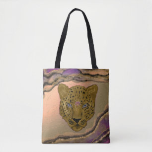 Leopard With Geode Tote Bag
