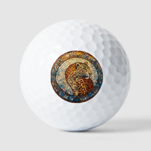 Leopard with Warm and Cool Tones Golf Balls (Front)