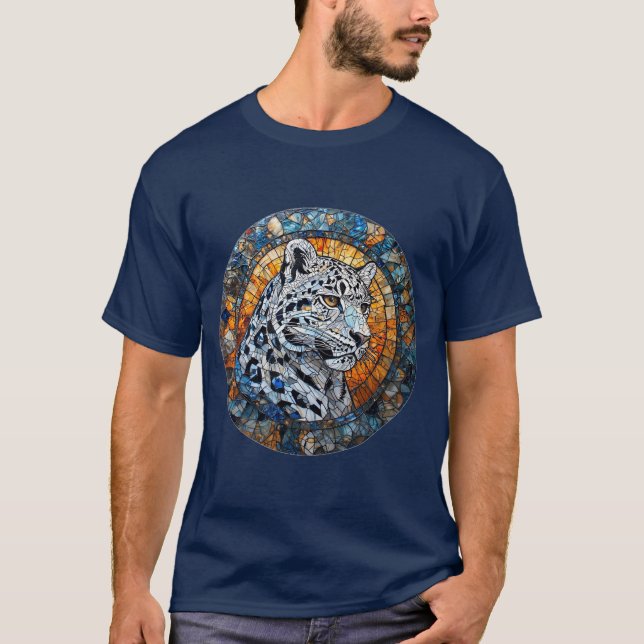 Leopard with Warm and Cool Tones T-Shirt (Front)