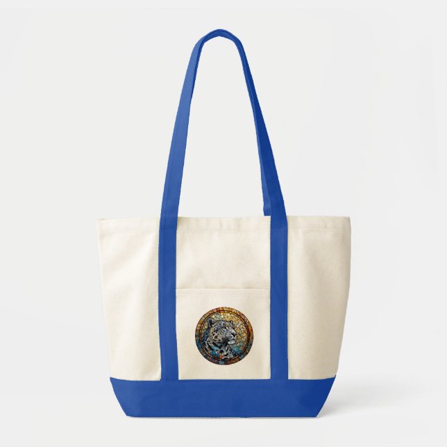 Leopard with Warm and Cool Tones Tote Bag (Front)