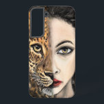 Leopard Woman Samsung Galaxy Case<br><div class="desc">Leopard Girl - Emotion - Original MIGNED Painting Art - Choose / Add Your Unique Text / Name / Colour - Make Your Special Gift - Resize and move or remove and add elements / text with customization tool ! Painting and Design by MIGNED. Please see my other projects /...</div>