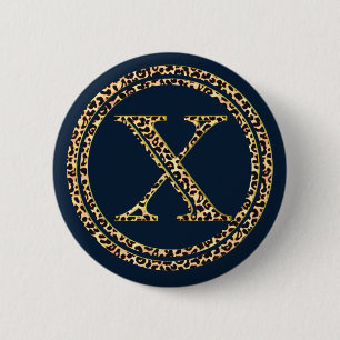 Leopard X 2 Inch Round Button