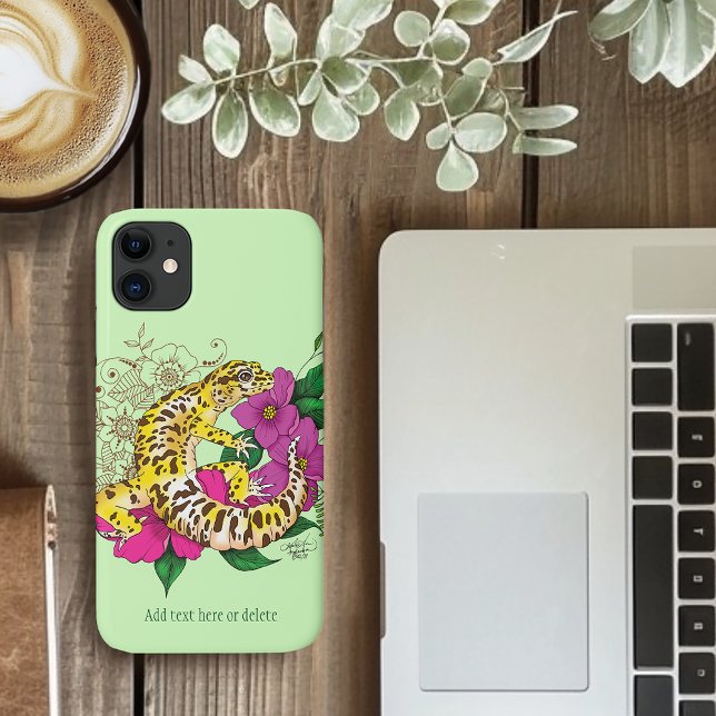 Leopard Yellow Gecko Green Case-Mate iPhone Case (Creator Uploaded)