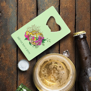Leopard Yellow Gecko Green Credit Card Bottle Opener
