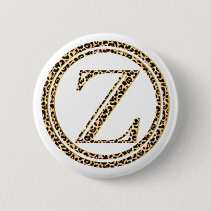 Leopard Z 2 Inch Round Button